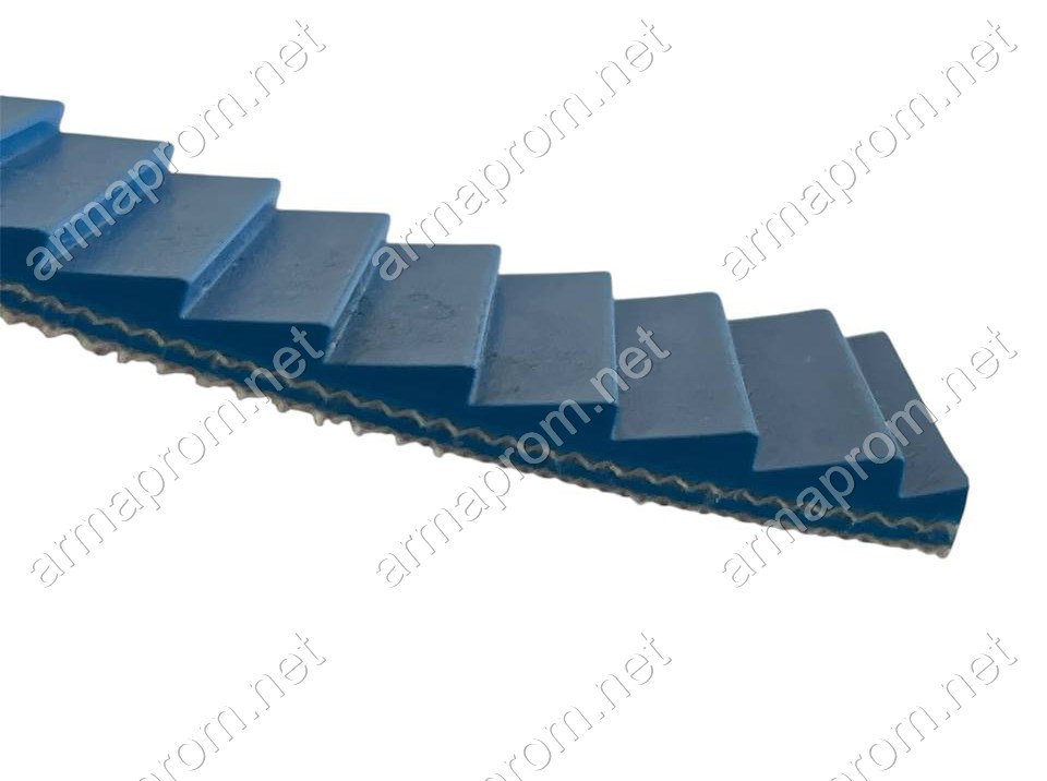 Конвеєрна стрічка PVC зубчата синя (для хліборізки)